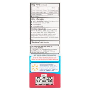Equate Children's Multi-Symptom Cold Liquid, Very Berry Flavor, Ages 4 to 12 Years, 4 fl oz, Compare to Children's Mucinex® Multi-Symptom Cold Active Ingredients - Image 4