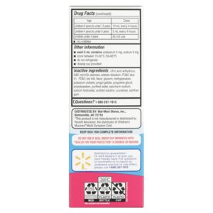 Equate Children's Multi-Symptom Cold Liquid, Very Berry Flavor, Ages 4 to 12 Years, 4 fl oz, Compare to Children's Mucinex® Multi-Symptom Cold Active Ingredients - Image 6