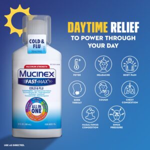 Mucinex Fast-Max Cold & Flu & Nightshift Severe Cold & Flu Medicine, OTC Cough Relief, 2x6 fl oz - Image 6