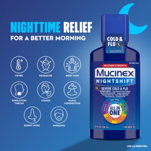 Mucinex Fast-Max Cold & Flu & Nightshift Severe Cold & Flu Medicine, OTC Cough Relief, 2x6 fl oz - Image 7