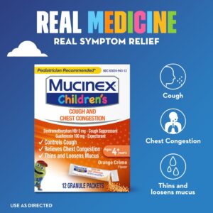 Mucinex Children's Cough Medicine & Expectorant for Kids, OTC Relief, Orange Crème Flavor Mini-Melts, 12 ct - Image 6