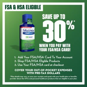 Mucinex Fast-Max DM Max Strength Expectorant & Cough Medicine, Excess Mucus Relief, FSA/HSA, 6 fl oz - Image 7