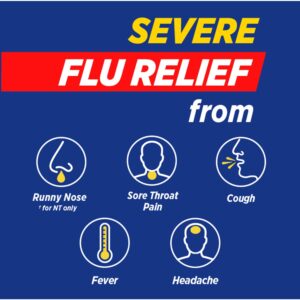 Theraflu Max Strength Nighttime Cough Cold and Flu Relief Medicine Powder, Honey Lemon, 6 Count - Image 3