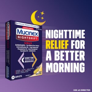 Mucinex Nightshift Sinus Medicine, OTC Fever Reducer, Cough Suppressant, Nasal Decongestant, 20 Caplets - Image 9
