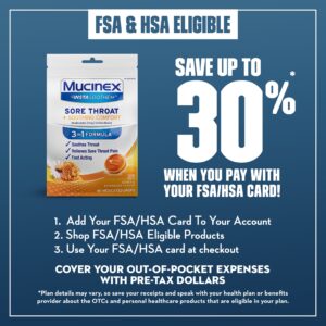 Mucinex Instasoothe Sore Throat Lozenges Drops, FSA, Honey & Echinacea Flavor, 40 Count - Image 7