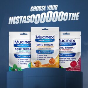 Mucinex Instasoothe Sore Throat Lozenges Drops, FSA, Honey & Echinacea Flavor, 40 Count - Image 8