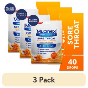 Mucinex Instasoothe Sore Throat Lozenges Drops, FSA, Honey & Echinacea Flavor, 40 Count - Image 15