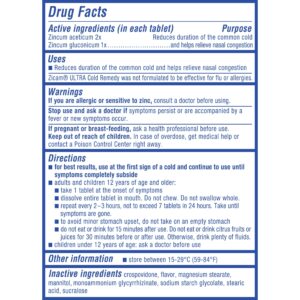 Zicam Ultra Cold Remedy Zinc Rapidmelts, Orange Cream Flavor, Homeopathic, Cold Shortening Medicine, Shortens Cold Duration, Sugar-Free, Dye-Free, 18 Count - Image 6