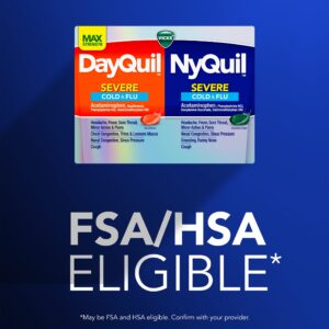 Vicks DayQuil NyQuil Severe Cough, Cold & Flu Relief LiquiCaps, 24 Ct - Image 7