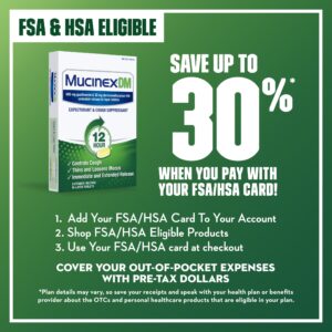 Mucinex DM 12 Hour Expectorant & Cough Medicine, Excess Mucus Relief & Cough Suppressant, 20 Tablets - Image 6