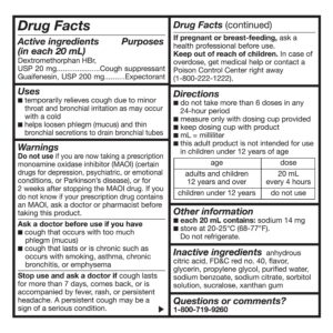 Equate Tussin Cough and Chest Congestion DM, Raspberry, 8 fl oz - Image 7
