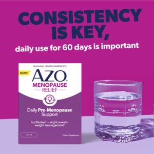 AZO® Daily Pre-Menopause Relief Perimenopause Supplements for Women, for Weight Management & Hot Flashes, 30 Count - Image 3