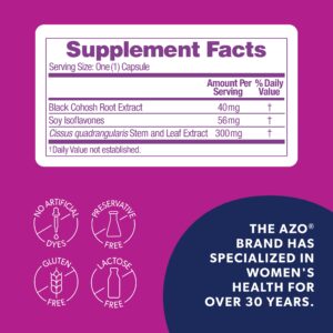 AZO® Daily Pre-Menopause Relief Perimenopause Supplements for Women, for Weight Management & Hot Flashes, 30 Count - Image 4