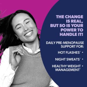 AZO® Daily Pre-Menopause Relief Perimenopause Supplements for Women, for Weight Management & Hot Flashes, 30 Count - Image 8