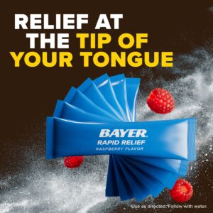 Bayer Rapid Relief Powder Packs with Aspirin & Caffeine, Raspberry Flavor, 20 Count - Image 4