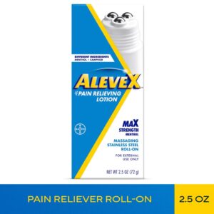 AleveX Pain Relieving Lotion with Rollerball Applicator Topical Pain Reliever, 2.5oz - Image 1
