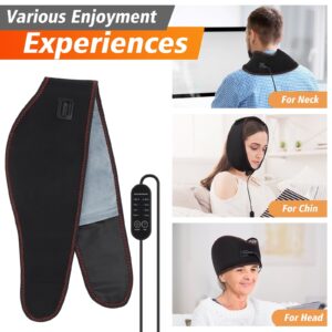 Face Heating Pad, Heated Face Mask with 3 Heat and 4 Time Settings, USB Electric Wearable Heating Pad Wrap for Face Jaw Chin Wisdom Teeth, Face Relaxing - Image 6