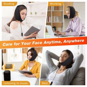 Face Heating Pad, Heated Face Mask with 3 Heat and 4 Time Settings, USB Electric Wearable Heating Pad Wrap for Face Jaw Chin Wisdom Teeth, Face Relaxing - Image 10