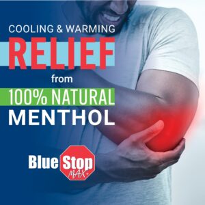 Blue Stop Max Muscle and Joint Relief Gel, Soothes Aches and Discomfort with Massage Applicator, 3.4 oz - Image 3