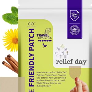 The Friendly Patch Relief Day Patches, Pain Patches 8 Count, Arnica, Menthol for Body Parts that Hurt - Image 1