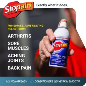 Stopain Pain Relief Spray 4oz (2 Pack) USA Made, Max Strength Fast Acting With MSM, Glucosamine, Menthol For Arthritis, Lower Back Sciatica, Knee, Neck, HSA FSA Approved Topical Analgesic Products - Image 7