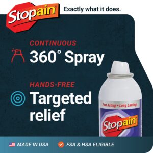 Stopain Pain Relief Spray 4oz (2 Pack) USA Made, Max Strength Fast Acting With MSM, Glucosamine, Menthol For Arthritis, Lower Back Sciatica, Knee, Neck, HSA FSA Approved Topical Analgesic Products - Image 9