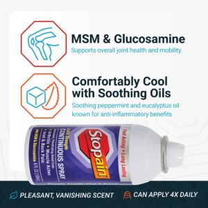 Stopain Pain Relief Spray 4oz (2 Pack) USA Made, Max Strength Fast Acting With MSM, Glucosamine, Menthol For Arthritis, Lower Back Sciatica, Knee, Neck, HSA FSA Approved Topical Analgesic Products - Image 10