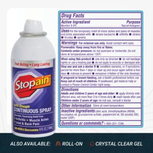 Stopain Pain Relief Spray 4oz (2 Pack) USA Made, Max Strength Fast Acting With MSM, Glucosamine, Menthol For Arthritis, Lower Back Sciatica, Knee, Neck, HSA FSA Approved Topical Analgesic Products - Image 12