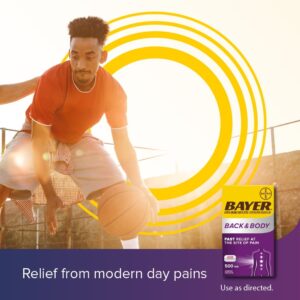 Bayer Back & Body Extra Strength Pain Reliever Aspirin w Caffeine, 500mg Coated Tablets, 24 Ct - Image 5