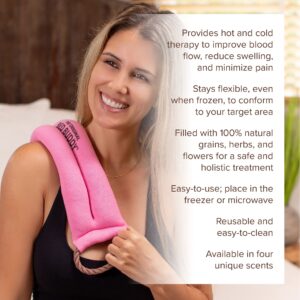 Bed Buddy, Hot and Cold Pack Wrap with Aromatherapy for Pain Relief, Lavender Scent, Pink - Image 7