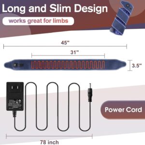Heating Pad Wrap for Multiple Areas, 45x3.5in Extra Long Heated Arm Wrap, Portable Heat Brace for Wrist Elbows Arms Knee Ankle Leg, 3 Heat Settings All Around Body Warmer Heating Pad for Pain Relief - Image 10