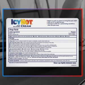 Icy Hot Original Pain Relieving Cream 3 oz. Powerful Pain Relief for Muscles & Joints