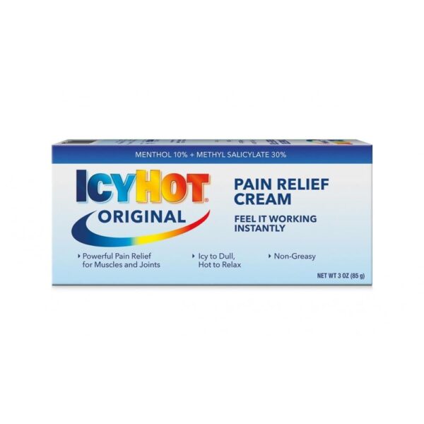 Icy Hot Original Pain Relieving Cream 3 oz. Powerful Pain Relief for Muscles & Joints