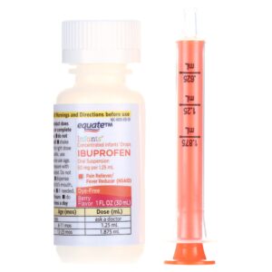 Equate Infants' Dye-Free Ibuprofen Oral Suspension Concentrated Drops, 50 mg, Berry Flavor, Ages 6 Mos to 23 Mos, 1 fl oz, Compare to Concentrated Motrin® Infants' Drops Active Ingredient - Image 4
