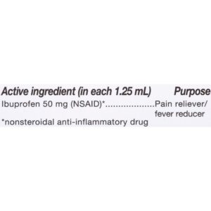 Equate Infants' Dye-Free Ibuprofen Oral Suspension Concentrated Drops, 50 mg, Berry Flavor, Ages 6 Mos to 23 Mos, 1 fl oz, Compare to Concentrated Motrin® Infants' Drops Active Ingredient - Image 9