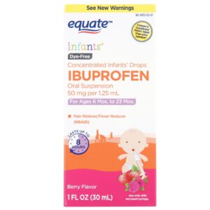 Equate Infants' Dye-Free Ibuprofen Oral Suspension Concentrated Drops, 50 mg, Berry Flavor, Ages 6 Mos to 23 Mos, 1 fl oz, Compare to Concentrated Motrin® Infants' Drops Active Ingredient - Image 14