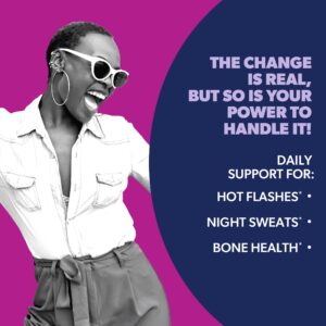 AZO® Daily Menopause Relief + Vitamin D Supplements for Women, Reduces Hot Flashes and Night Sweats, 30 Count - Image 6