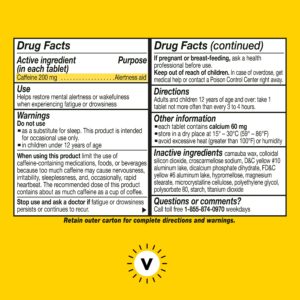 Vivarin Caffeine Pills, 40 Count, FDA Approved, Safe and Effective Mental Energy Support