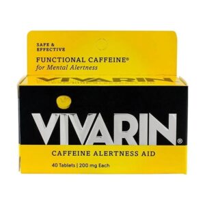 Vivarin Caffeine Pills, 40 Count, FDA Approved, Safe and Effective Mental Energy Support