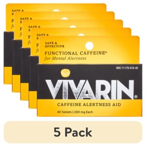 Vivarin Caffeine Pills, 40 Count, FDA Approved, Safe and Effective Mental Energy Support