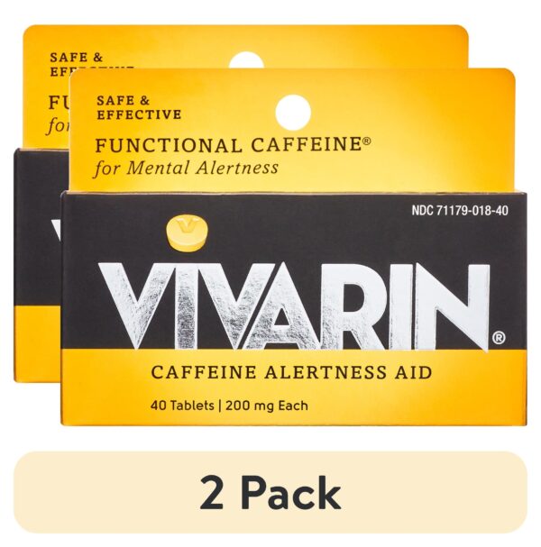 Vivarin Caffeine Pills, 40 Count, FDA Approved, Safe and Effective Mental Energy Support