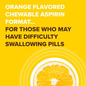 Bayer Chewable Aspirin Regimen Low Dose Pain Reliever Tablets, 81mg, Orange, 108 Count - Image 5