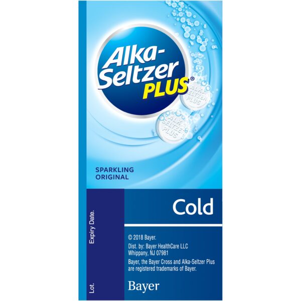 Alka-Seltzer Plus Cold Formula Sparkling Original Effervescent Tablets, 36 Ct
