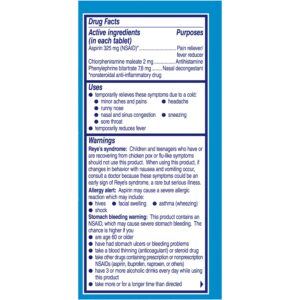 Alka-Seltzer Plus Cold Formula Sparkling Original Effervescent Tablets, 36 Ct