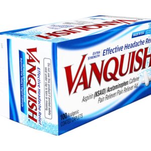 Vanquish Effective Headache Relief – Aspirin (NSAID), Acetaminophen, Caffeine, 100 Analgesic Coated Caplets - Image 4