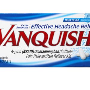 Vanquish Effective Headache Relief – Aspirin (NSAID), Acetaminophen, Caffeine, 100 Analgesic Coated Caplets - Image 6