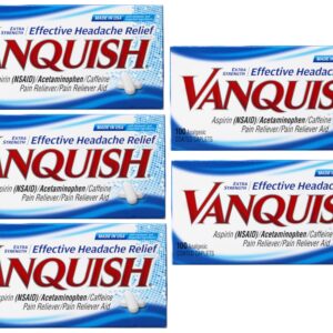 Vanquish Effective Headache Relief – Aspirin (NSAID), Acetaminophen, Caffeine, 100 Analgesic Coated Caplets - Image 12