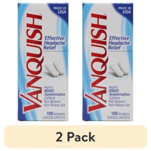 Vanquish Effective Headache Relief – Aspirin (NSAID), Acetaminophen, Caffeine, 100 Analgesic Coated Caplets - Image 16