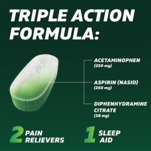 Excedrin Pm Pain Reliever and Nighttime Sleep-Aid Caplets for Headache Relief – 100 Count - Image 7