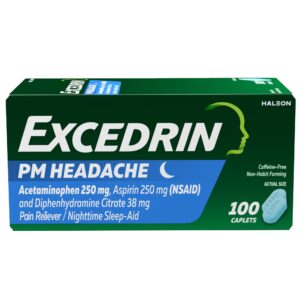Excedrin Pm Pain Reliever and Nighttime Sleep-Aid Caplets for Headache Relief – 100 Count - Image 11